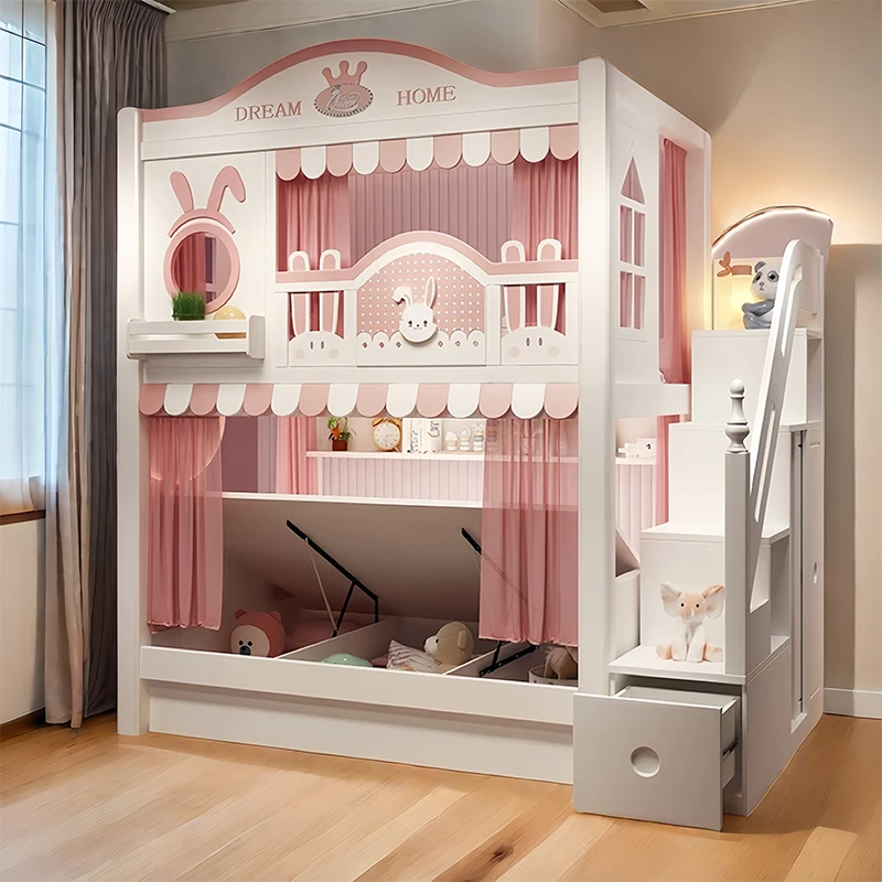 ตกแต่งเก็บเตียงเด็กออกแบบโมเดิร์นเตียงเด็กเตียงไม้ญี่ปุ่นสีขาว Lit Cabane Enfant เฟอร์นิเจอร์สําหรับ Home