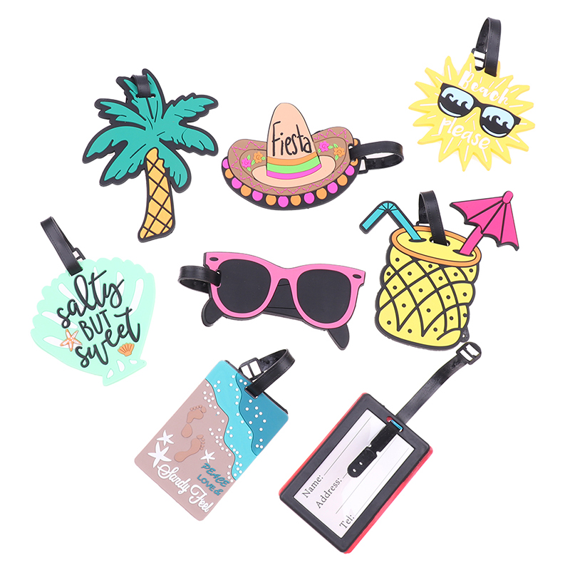 Creative Luggage Tags Suitcase ID Addres Holder Fruits Baggage Boarding Tags Portable Label Travel Accessories