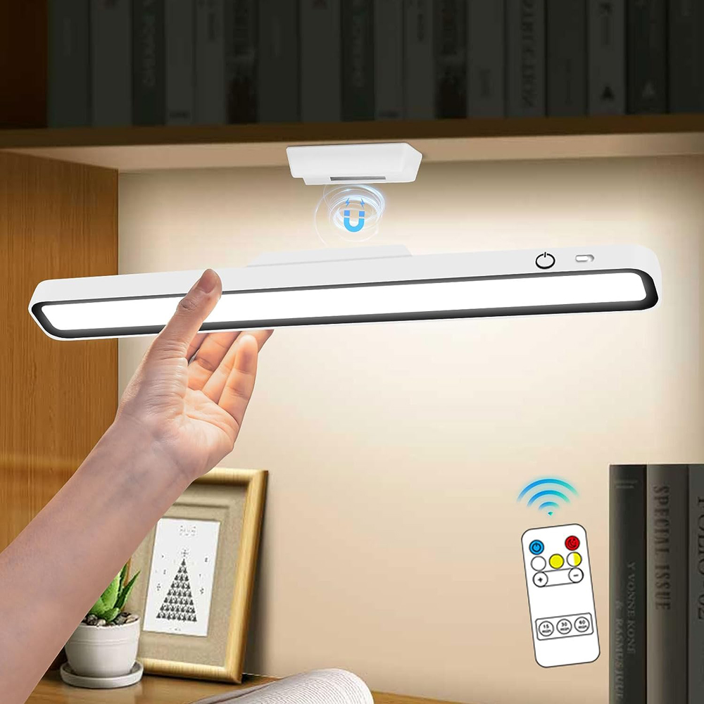 USB Recarregável Candeeiros de Mesa de Leitura, LED Desk Lamp, Pendurado Luz Magnética, Stepless Escurecimento Abajur, Quarto Noite Lâmpada, Novo