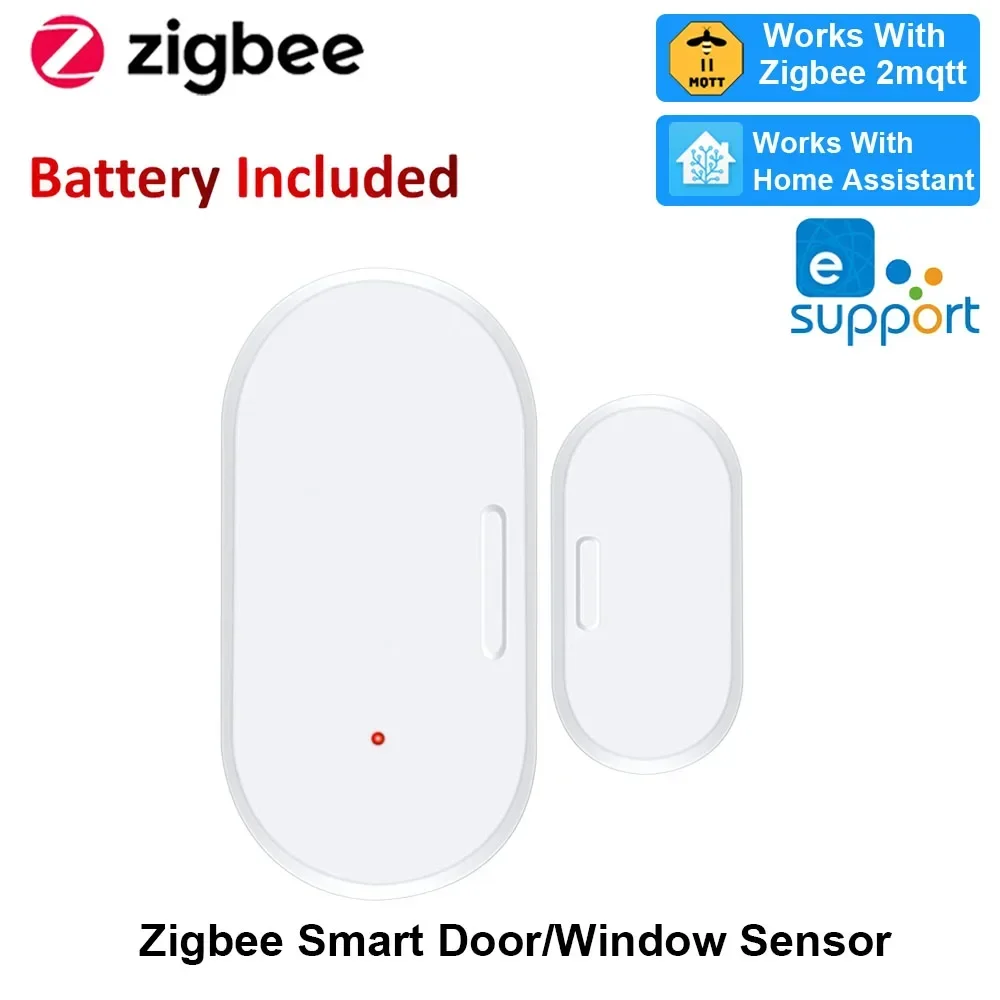 Ewelink zigbee porta janela sensor de contato segurança alarme contra roubo sensor porta magnética suporte assistente casa zigbee2mqtt