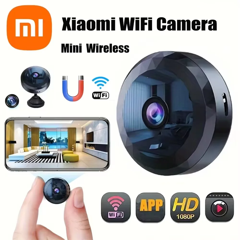 Xiaomi-minicámara de seguridad inalámbrica, videocámara de 1080P HD con WiFi, protección de seguridad, videovigilancia por voz, versión nocturna