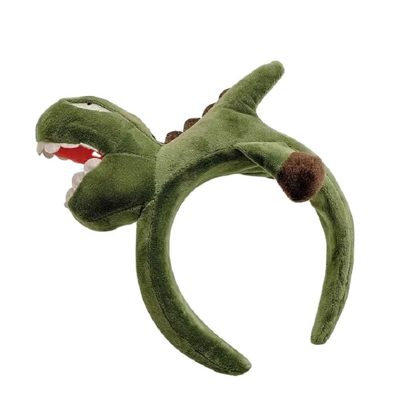 Fascia per capelli con granchio di dinosauro per donne che lavano il viso, fascia divertente per cartoni animati super carina e carina, fermaglio per capelli, copricapo per capelli