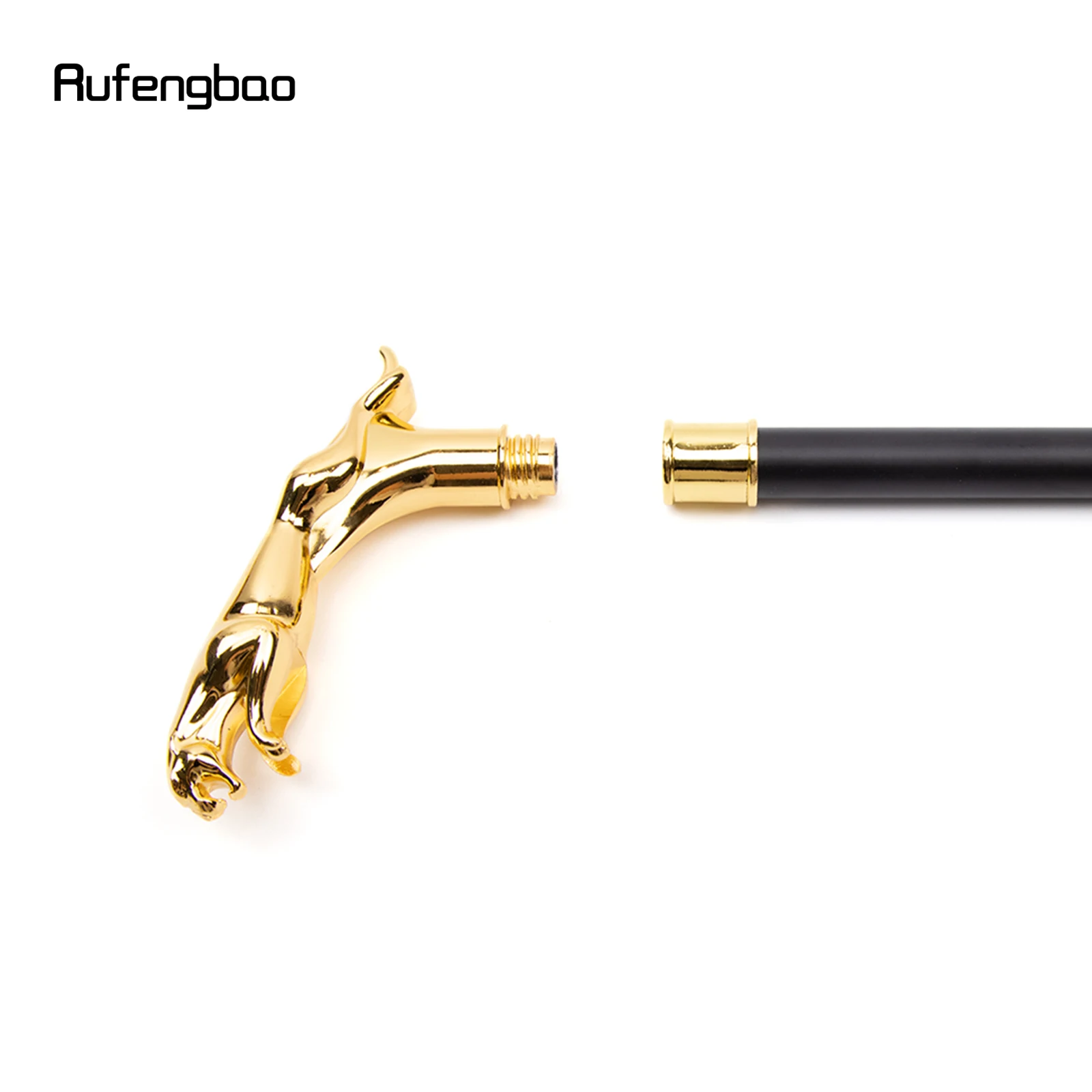 หรูหราทองเสือดาวพร้อมแฟชั่นเดิน Stick สำหรับตกแต่งเดิน Cane Elegant Crosier ลูกบิดเดิน Stick 93ซม.