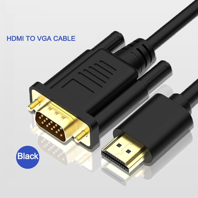 HDMI macho a VGA macho 1080P 60Hz cable compatible con VGA adaptador digital a analógico para ordenador portátil