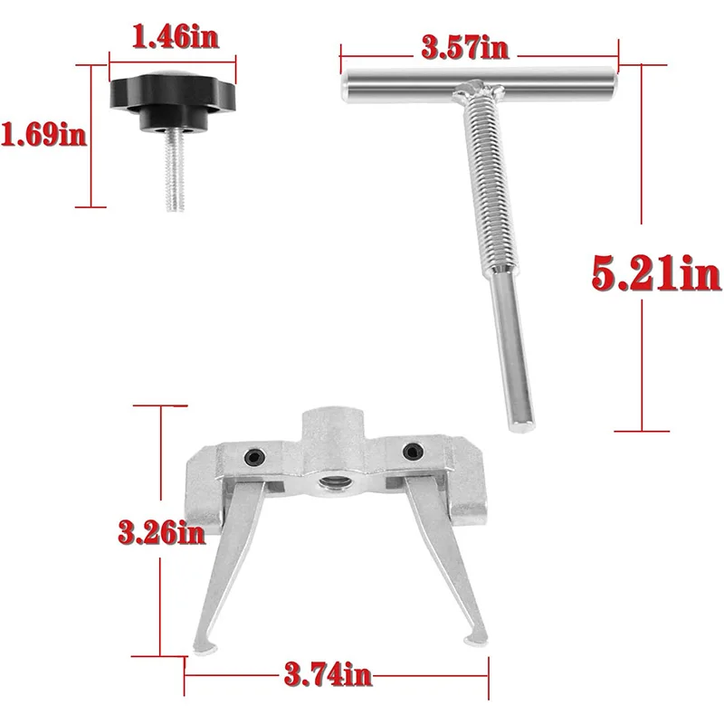 660040 -1 extrator de remoção de ferramenta de tração de impulsor inoxidável se encaixa na bomba Jabsco 50070-0040 e 50070-0200, para 2-1/4 polegadas a 2-9/16 polegadas