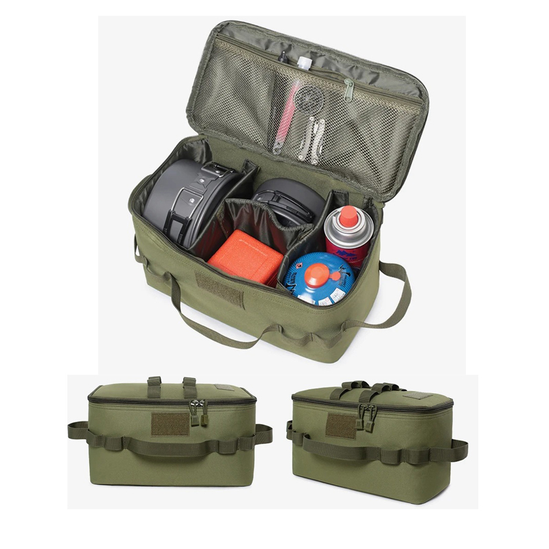 Outdoor Camping Gas Tank Storage Bag Large Capacity Ground Nail Tool Bag Gas Canister Picnic Cookware Utensils Kit Bag