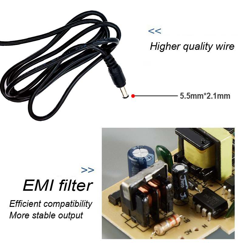EU/US Power Adapter Eingang AC100-240V Ausgang DC12V Universal Adapter Versorgung Ladegerät Konverter Stecker für Kamera DVR Drucker JIENUO