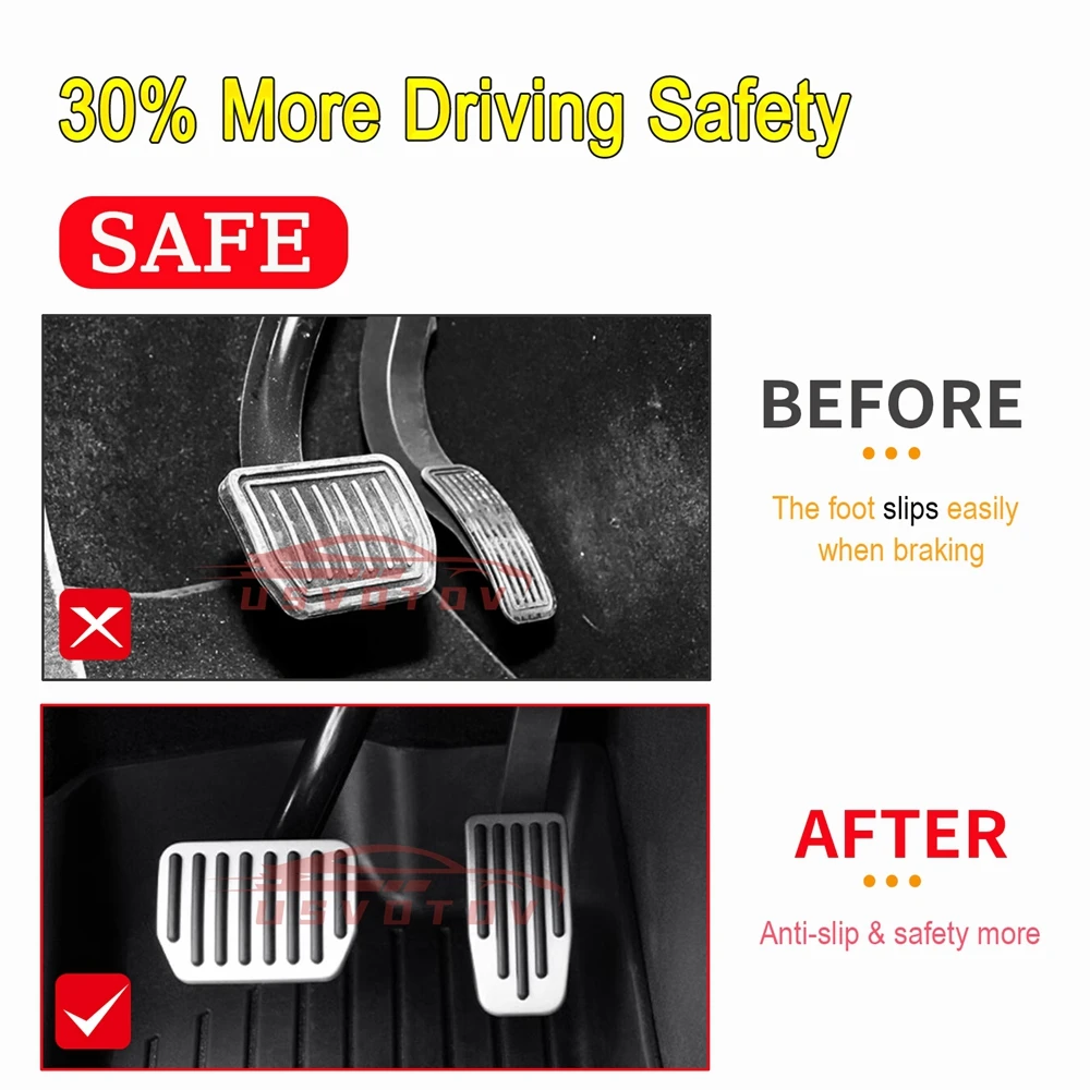 Voor Tesla Model Y Juniper 2025 Upgrade Voetpedaal Pads antislip Gaspedaal Remsteun Prestaties Aluminium Matten Accessoires