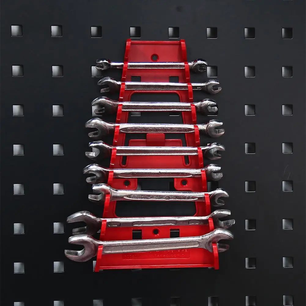 Wrench Organizer Tray Sockets Multi-slot Plastic Tool Wrench Spanner Sorter Holder Household Rail Bracket Wrench Organizer