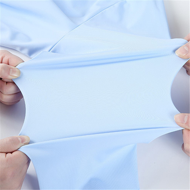 100 KG Non-Iron Four-way stretch Men's Long Sleeve Shirt Silky Foreign Trade Cross-Border Amazon Euro Men's TopS Shirts