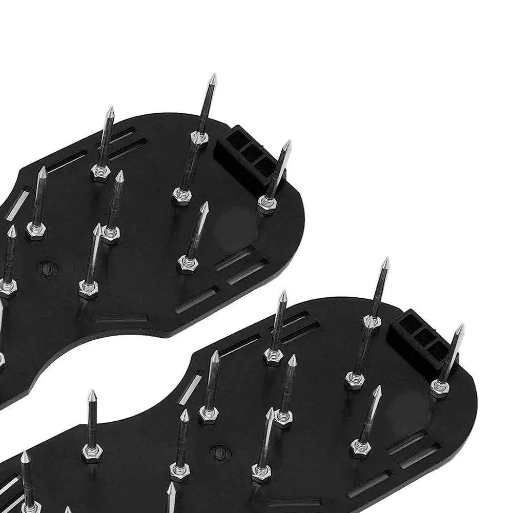 Rasenbelüfter-Schuhe, Belüfter-Sandalen mit Spikes und verstellbarem Riemen, Gras-Schuhe mit Spikes, rutschfest, zum Belüften von Rasenboden