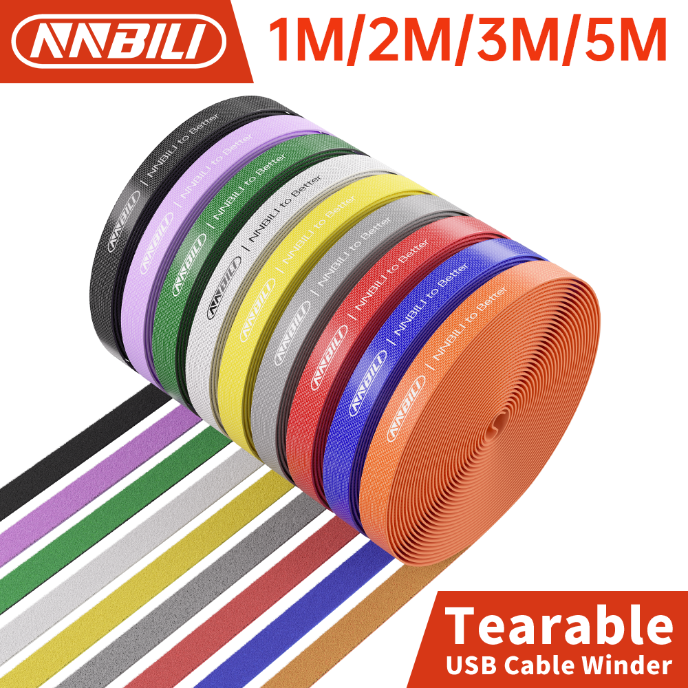 NNBILI Velcros Cable Organizer USB Cable Management Protector Winder Cord Organizer For iPhone Mouse HDMI Wire Ties Organizador
