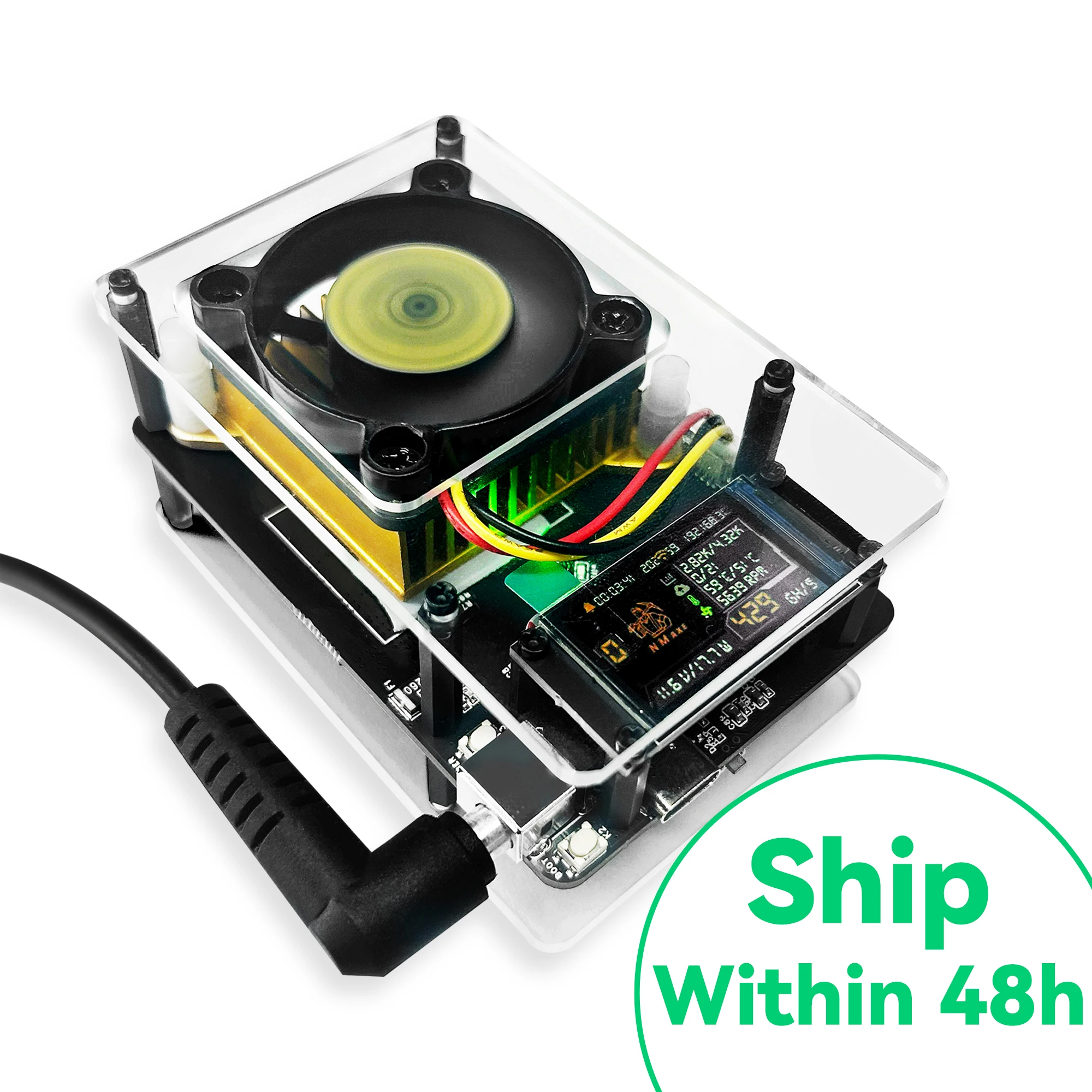 NMAxe Bitcoin NM Miner Official BM1366 ASIC Chip Solo Lottery bitaxe ultra 500G Fully Colorful Open-source Home Use low power