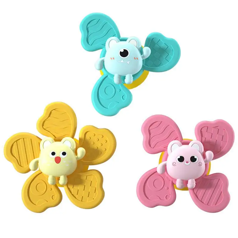 1 PC ของเล่นเด็กตลกชุดว่ายน้ํา Sucker SPINNER ดูดถ้วยการ์ตูน Rattles Fidget ของเล่นเพื่อการศึกษาเด็กของขวัญ