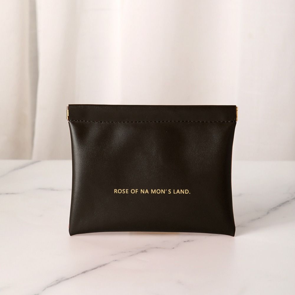 กระเป๋าเครื่องสำอางแฟชั่นแบบเรียบง่ายลายลิปสติกกระเป๋าใส่เครื่องสำอาง PU ขนาดเล็กพกพาได้เดินทางเครื่องประดับกระเป๋าถือผู้หญิงหญิงสาว