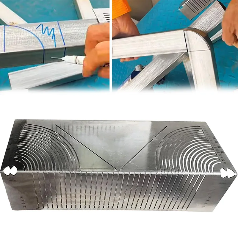 Aluminum Alloy Multifunctional Precisionflex Angle Measuring Ruler Arc Marking Gauge Tool Degree Square Woodworking Angle Ruler