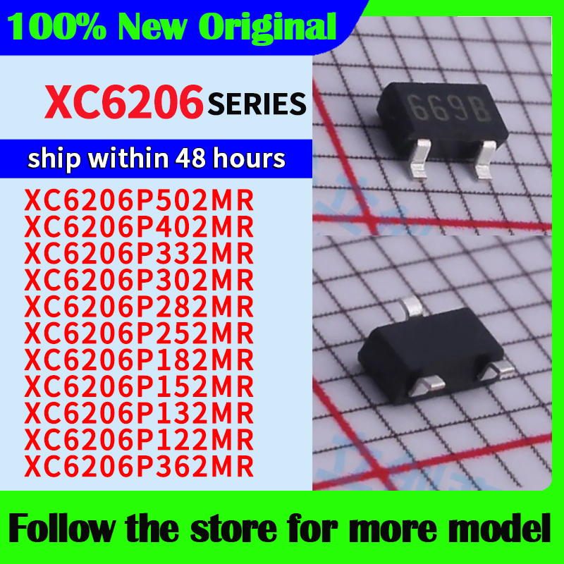 XC6206P502MR XC6206P402MR XC6206P332MR XC6206P302MR XC6206P282MR XC6206P252MR XC6206P182MR XC6206P152MR XC6206P132MR 132MR