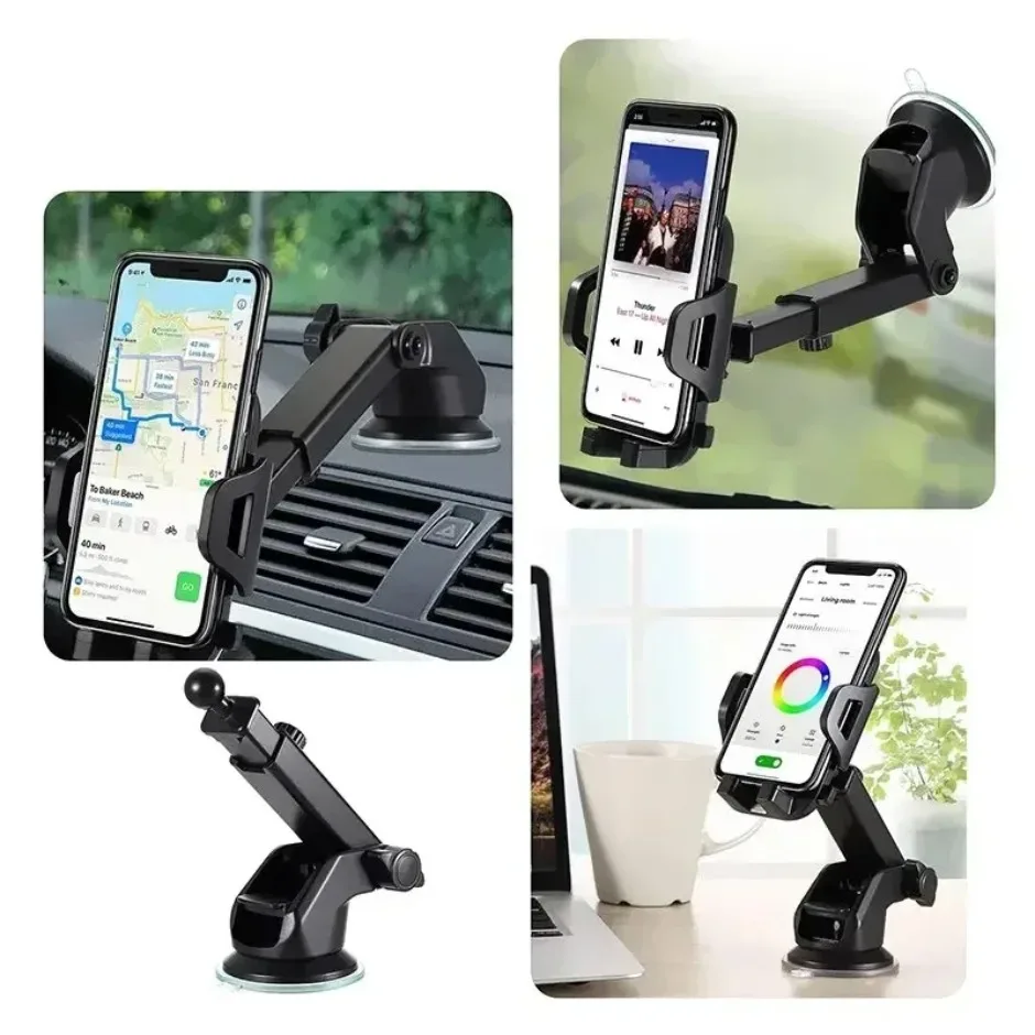 2025 nuevo soporte para teléfono de coche soporte con ventosa ventilación de aire soporte para teléfono inteligente en soporte de coche para iPhone Samsung Xiaomi
