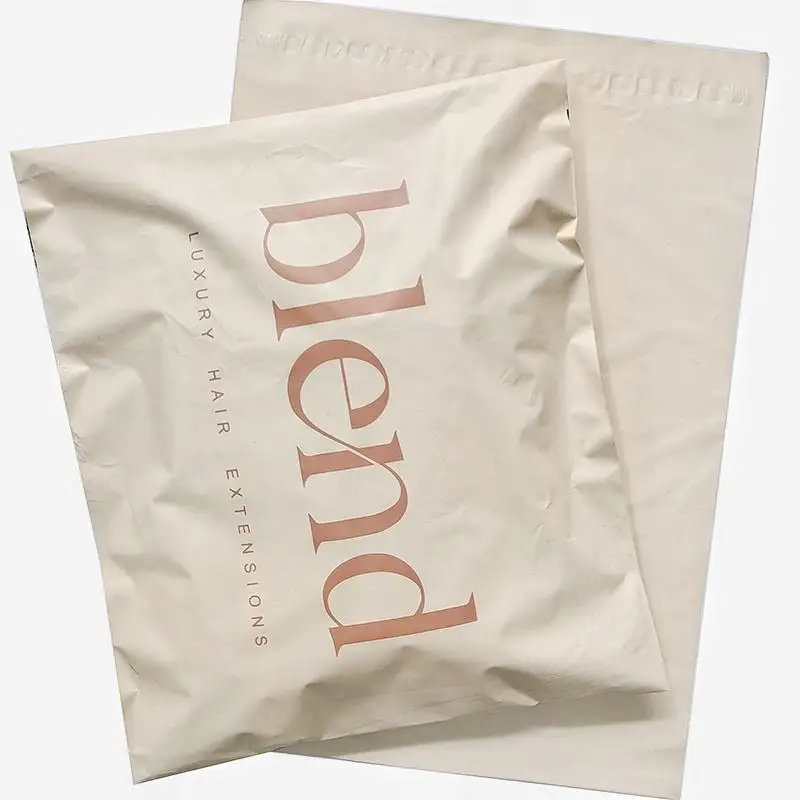 โลโก้ที่กำหนดเอง Mailer ถุงย่อยสลายได้ Beige Matte Poly Mailer กระเป๋า Poly Mailers การจัดส่งกระเป๋า
