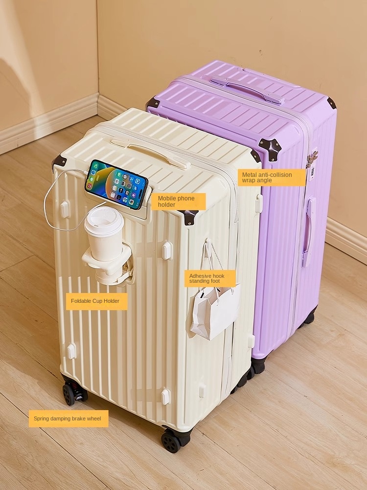 Caso de carrinho de cinco rodas 26/28/30/34/36/38/40/50 polegadas bagagem de grande capacidade mudo mala de combinação de roda universal