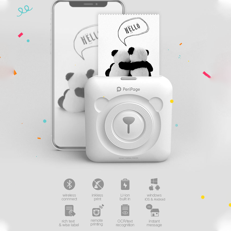 Peripage-ミニポケットフォトプリンター,粘着性,サーマル,ポータブル,ワイヤレス,ラベル作成,a6