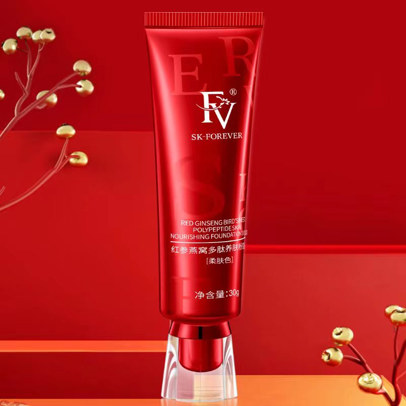 FV Foundation Red Ginseng Bird 'S Nest Polipeptida Skin-Nourishing Liquid Foundation Long-Lasting Concealer Oil Control SK Makeup