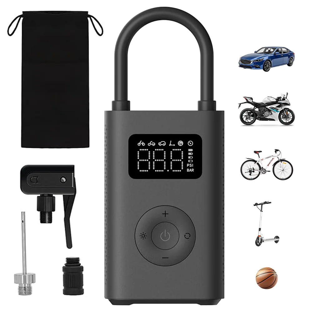 Xiaomi Mijia Pompa d'aria 2 Compressore d'aria portatile 25% Velocità Boost Mini Treasure Type-C LED Multitool Gonfiatore Treasure 150PSI