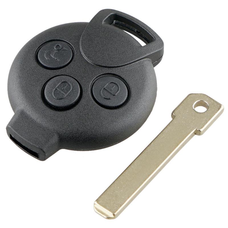 車のキーシェル 3 ボタン車のリモートキーシェルケース交換用フィット Fortwo 451 2007-2013 / メルセデスベンツスマート