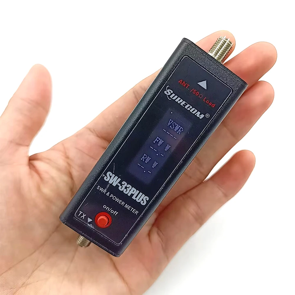 SURECOM-SW-33Plus VHF/UHF, 100W, banda Dual, 125-525MHz, para Walkie Talkie analógico, Mini medidor de potencia y S.W.R