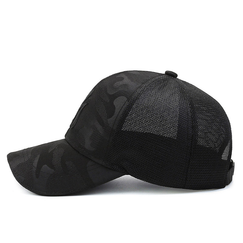New Spring/Summer Embroidered Letter Camouflage Hat Men'S Fashion Casual Baseball Cap Breathable Cap, Mesh Visor Hat