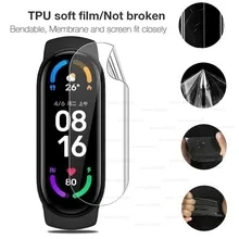 5 個ヒドロゲルフィルムシャオ mi mi バンド 8 7 6 5 4 3 フルカバーソフトスクリーンプロテクタースマートウォッチアクセサリー非ガラス