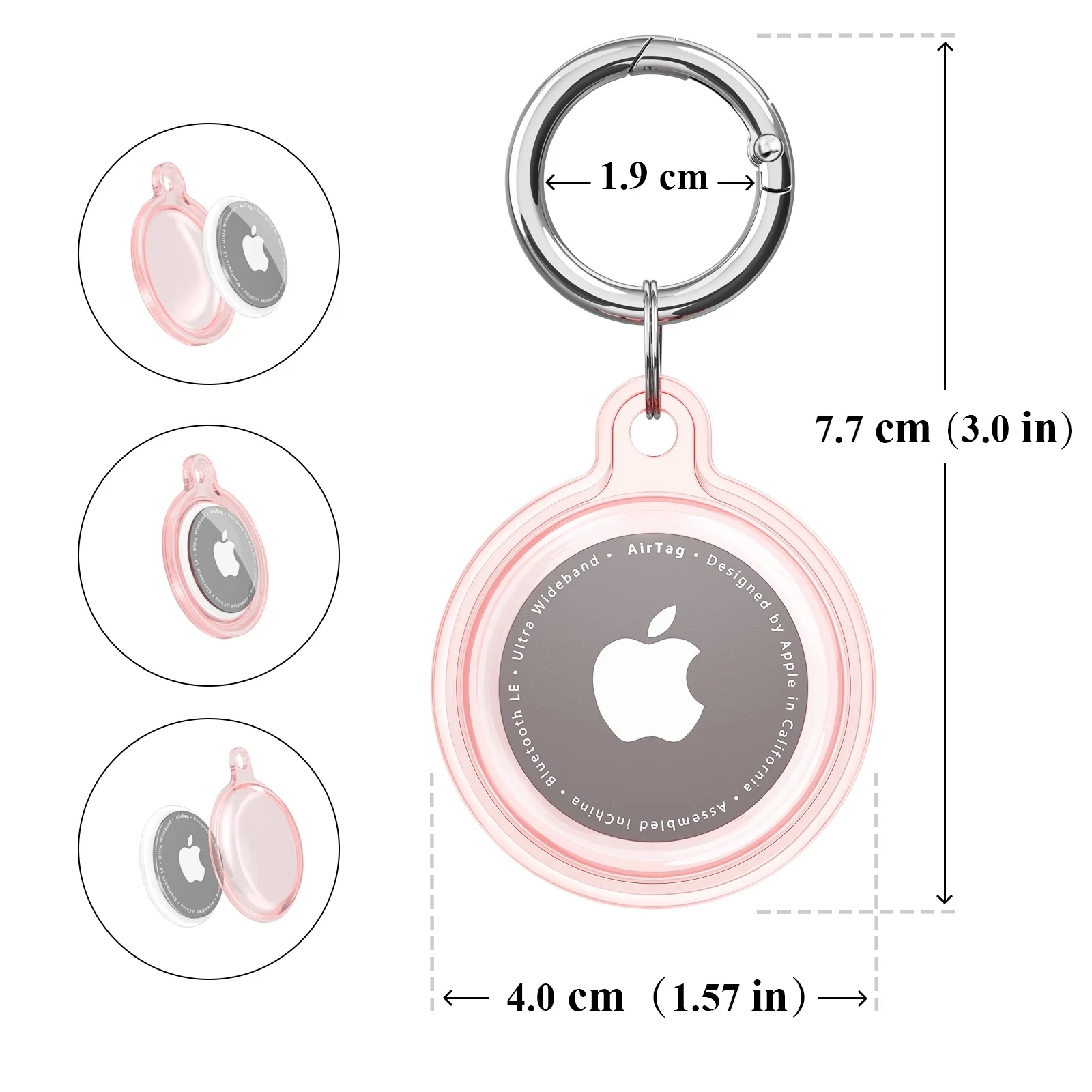 Soft Case for Apple Airtag Waterproof Anti-lost Keychain Holder Keys Tracker Protective Full Cover