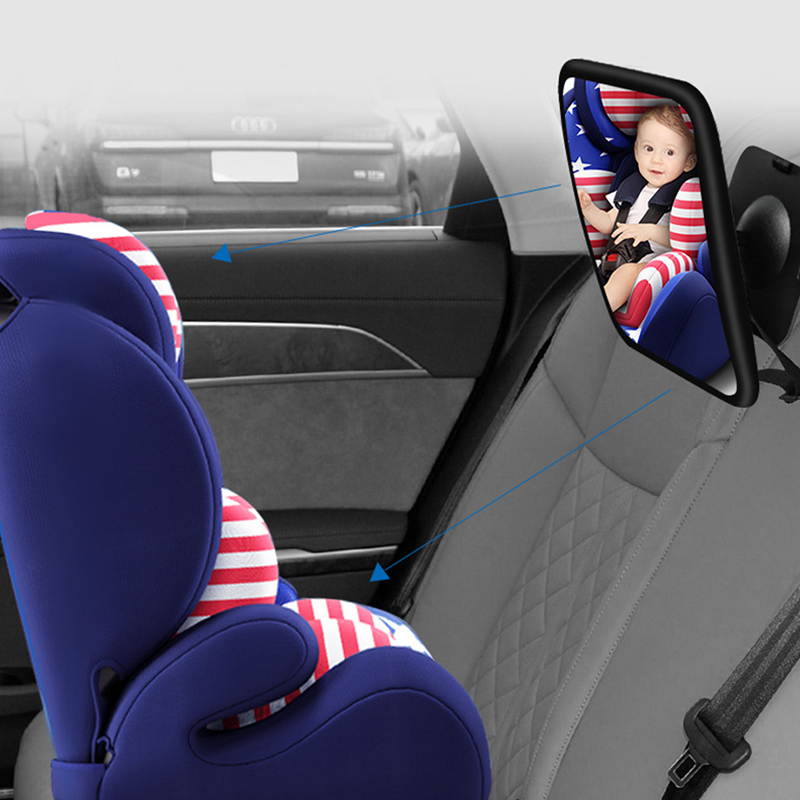 Monitor do bebê espelho interior assento de carro volta encosto de cabeça espelho para espelhos do bebê crianças assento traseiro monitor de segurança rotação de 360 graus