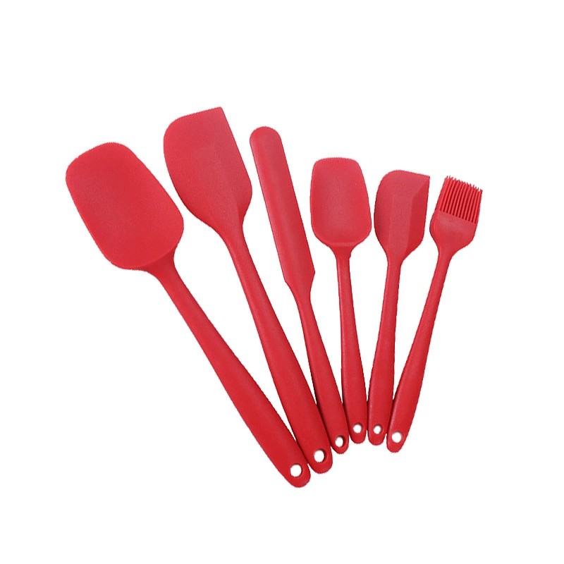 Ensemble de spatules en silicone pour barbecue, 6 pièces, accessoires de cuisine, pour crème, gâteau, F2