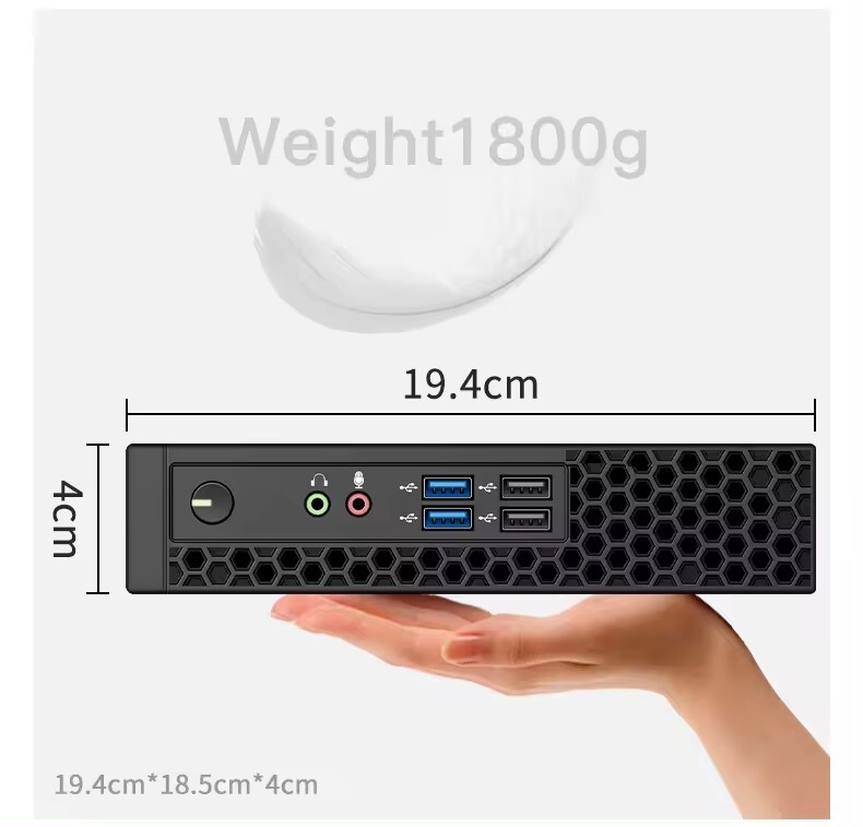 Mini PC Ryzen AMD R7 4700U Intel I5 N5095 8 Cores Win11 Dual Display 4K HD DDR4 NVMe WIFI6 BT Mini Business Desktop Computer
