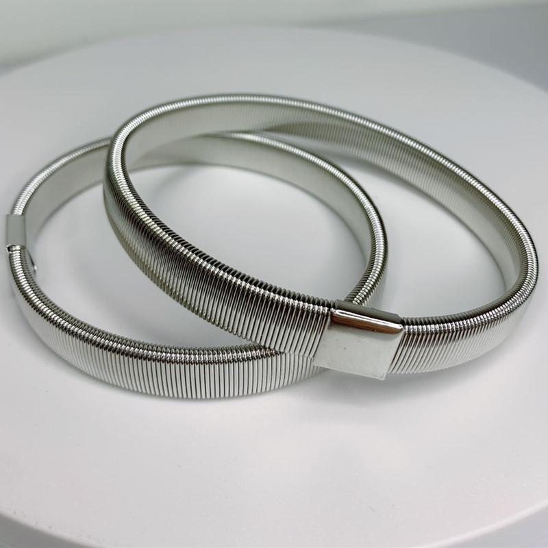 Ligas de manga de Metal elásticas Unisex, soporte para manga de camisa, banda elástica antideslizante para el brazo, brazalete elástico, soporte para manga de camisa, 1 ud.