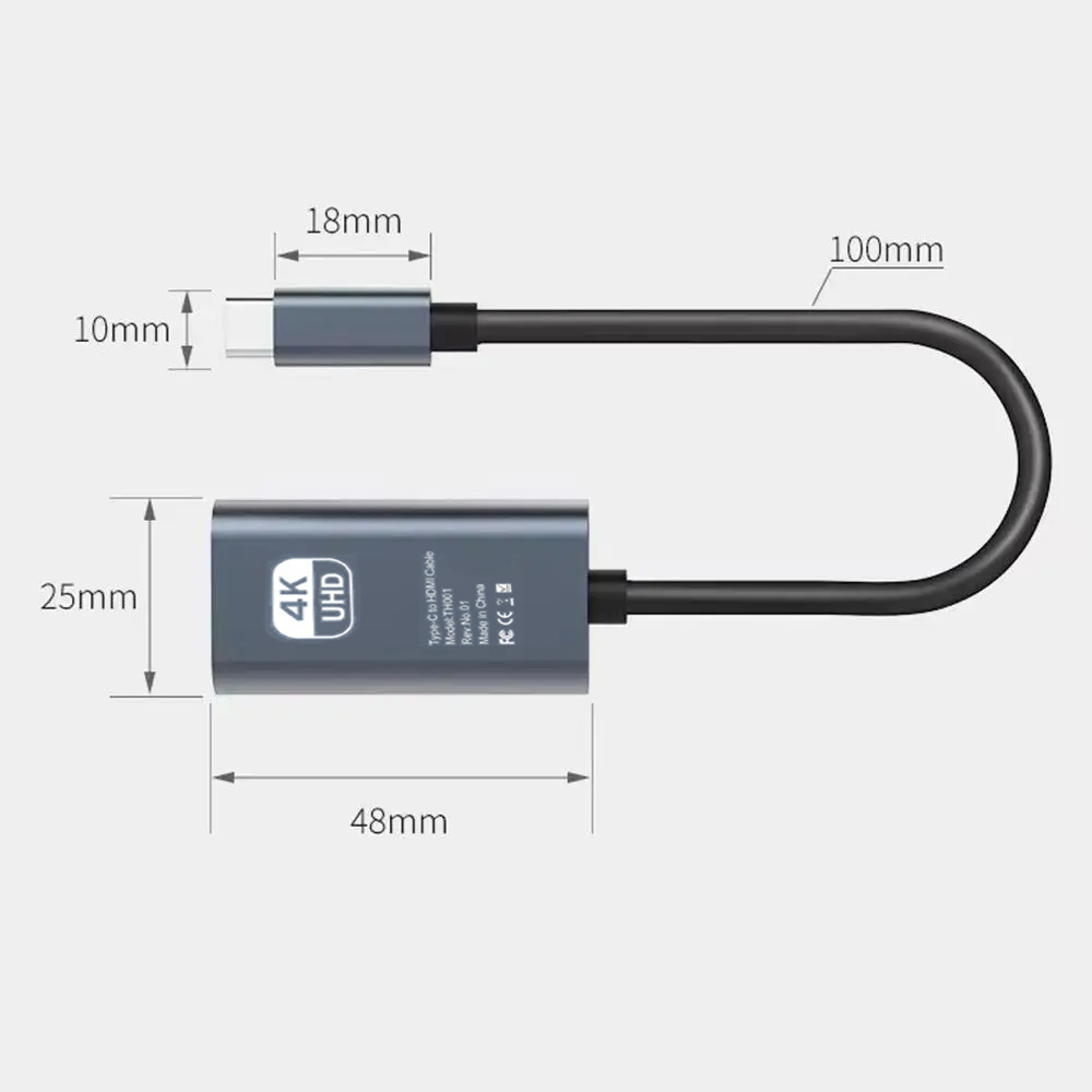 4k 60hz tipo c para hdmi adaptador usb 3.1 hub hdtv conversor cabo para iphone 15 tv conversor para pc macbook ipad samsung portátil