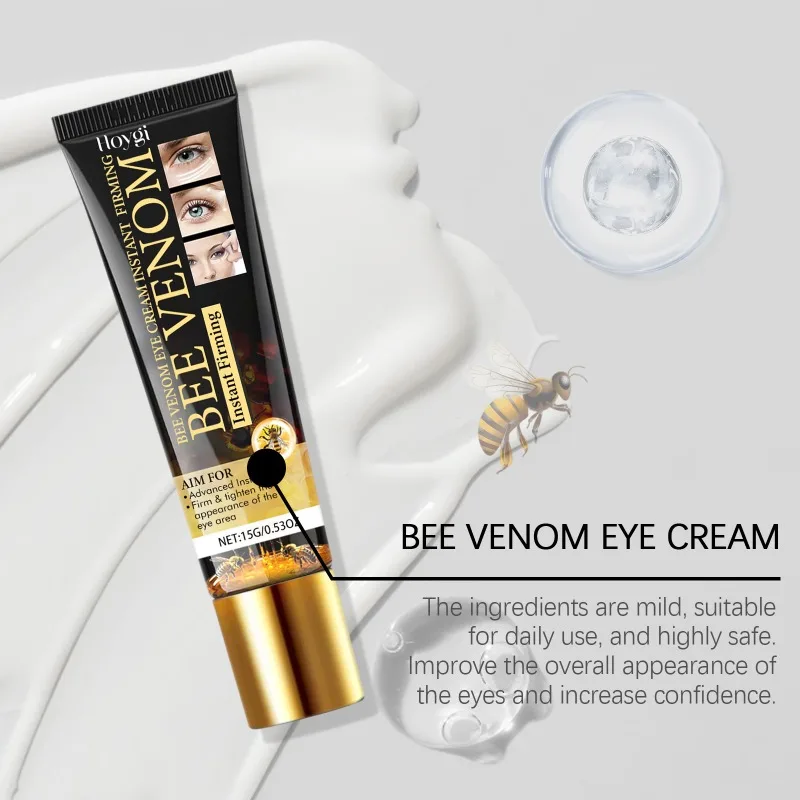 Bee Venom Instant Firming Eye Skin Cream Anti Aging Remover Dark Circle Bag Lasting Moisturizing Delicate Texture Eyes Cream