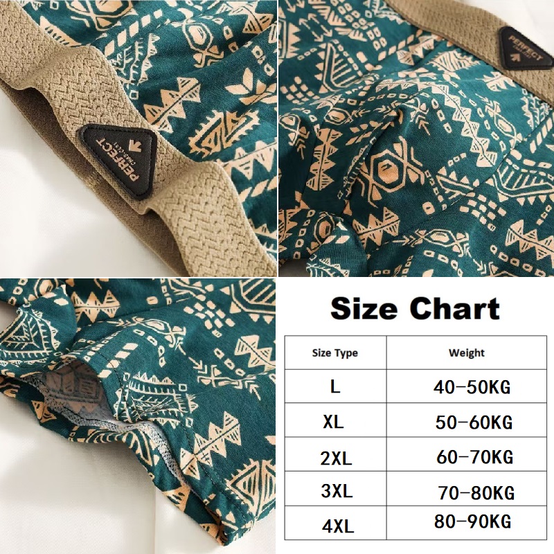 Boxer de Style ethnique rétro pour hommes, slip confortable, sous-vêtements élastiques imprimés Vintage, Lingerie, short taille moyenne