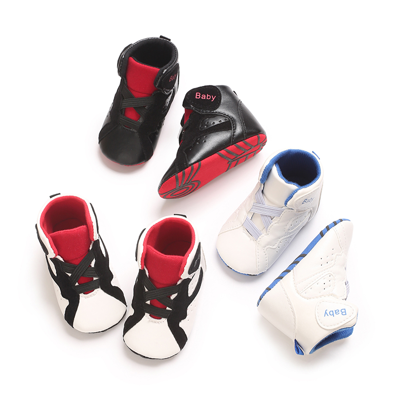 0-1 ano bebê basquete esportes tênis recém-nascidos do bebê meninos meninas imprimir primeiros caminhantes sapatos infantis da criança anti-deslizamento sapatos de bebê