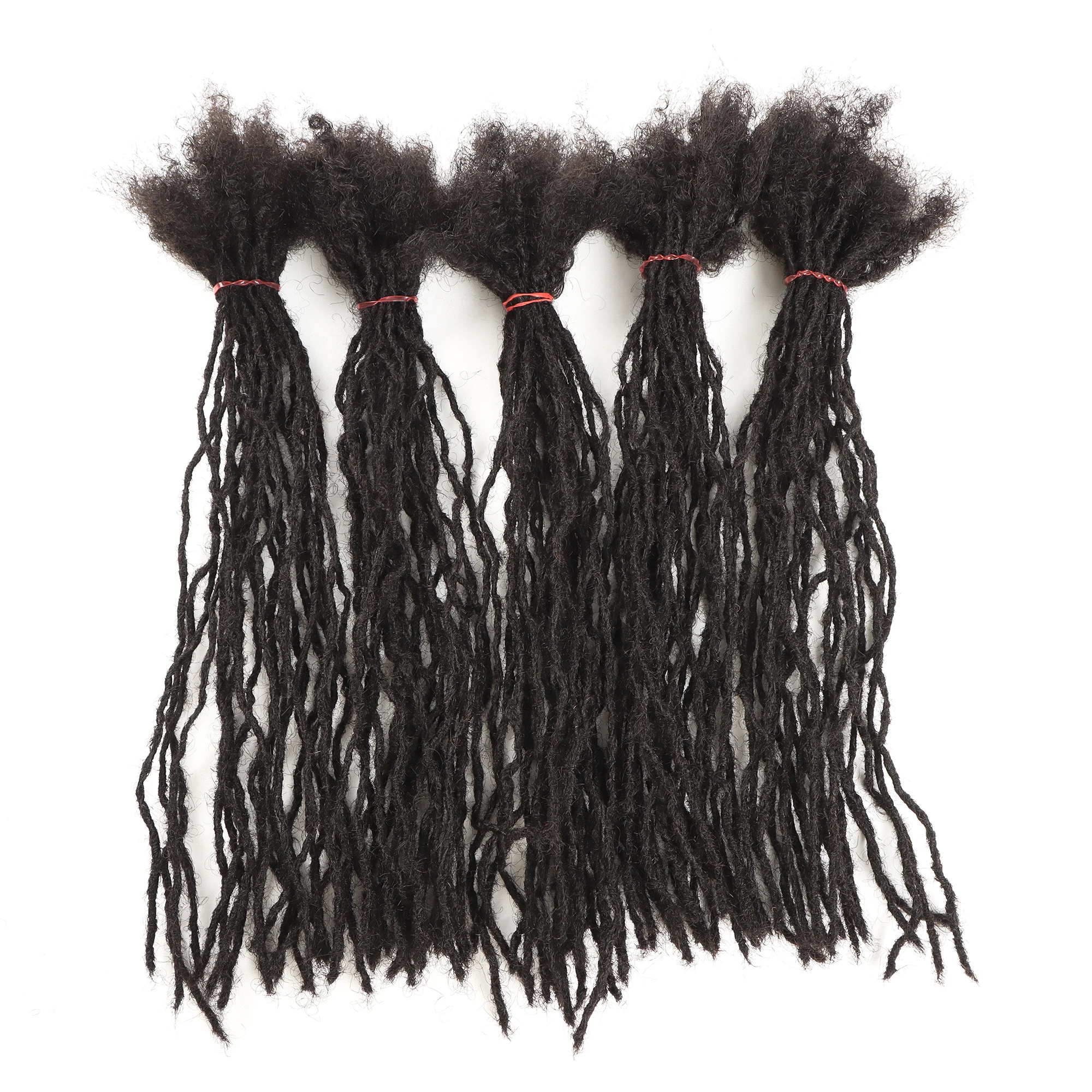AHVAST interlocs น้องสาวล็อคส่วนขยาย 0.2 ซม.ความกว้าง locs ผมมนุษย์ 100% นุ่ม locs สําหรับโครเชต์