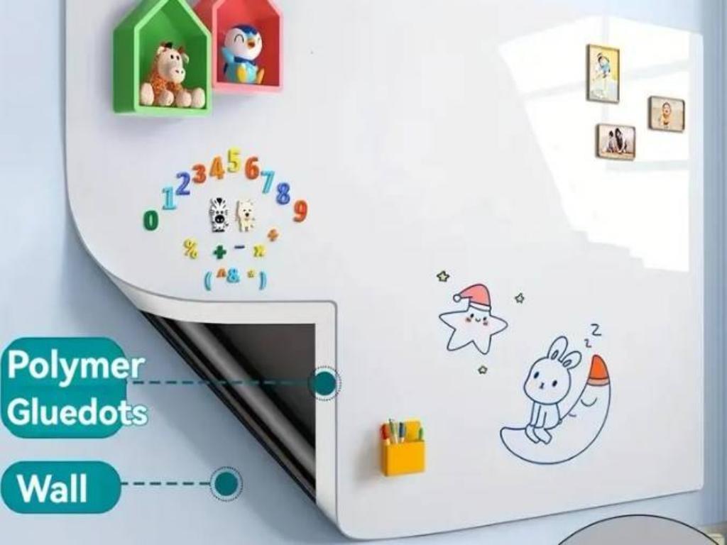 Magnetic White Board Sticker Removable Wall Dry Erase Board Whiteboard Stick on Wall for Teaching Training Office and Home Use