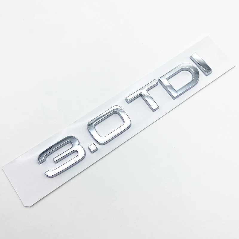 Pegatina para maletero de coche 3D ABS negro brillante 2,0 2,5 3,0 4,0 5.0TDI 30 35 40 45 50 55 TDI para Audi A1 A3 A4 A5 A6 A7 A8 Q2 Q3 Q5 Q7 TT
