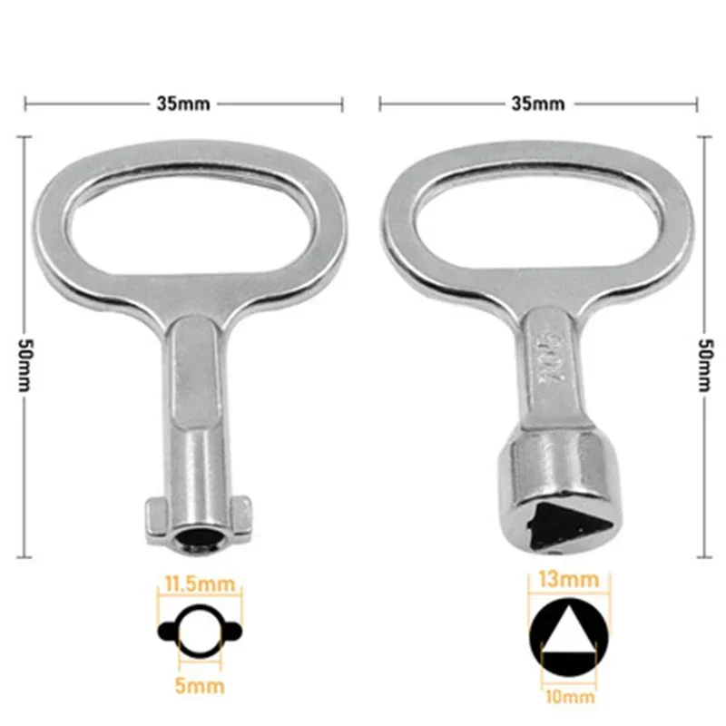 Multifunction Spanner Panel Lock Key Shape Socket Spanner Electric Cabinet Universal Triangle Key Subway Train Lift Door Locks