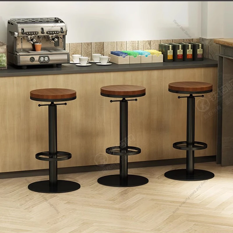 Cadeiras de bar nórdicas com design minimalista, luxuosas, giratórias, modernas, para recepção, móveis de bar, taburete alto llbc