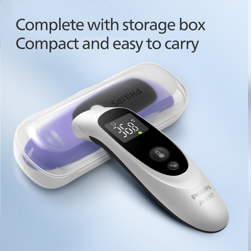 PHILIPS AVENT เครื่องวัดอุณหภูมิแบบหู เครื่องวัดอุณหภูมิหน้าผาก เครื่องวัดอุณหภูมิอิเล็กทรอนิกส์แบบสองในหนึ่งเดียว การวัดอุณหภูมิสําหรับทารก/ผู้ใหญ่