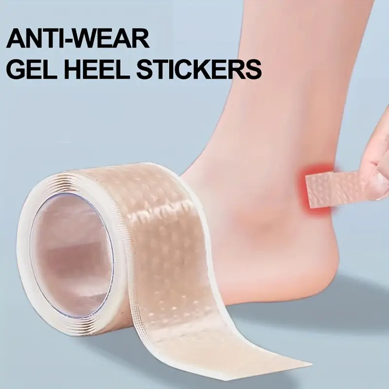 Protector de talón de Gel de 100cm, parches para los pies, almohadillas adhesivas para blíster, forro para el talón, pegatinas para zapatos, yeso para aliviar el cuidado de los pies, cojín, agarre, 1 ud.