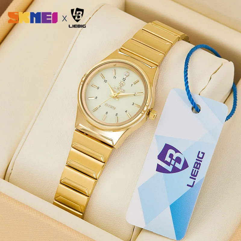 ยี่ห้อใหม่ Wonen นาฬิกา Luxury Golden QUARTZ สร้อยข้อมือสแตนเลสกันน้ําสุภาพสตรี Golden นาฬิกาข้อมือผู้หญิงนาฬิกา ...