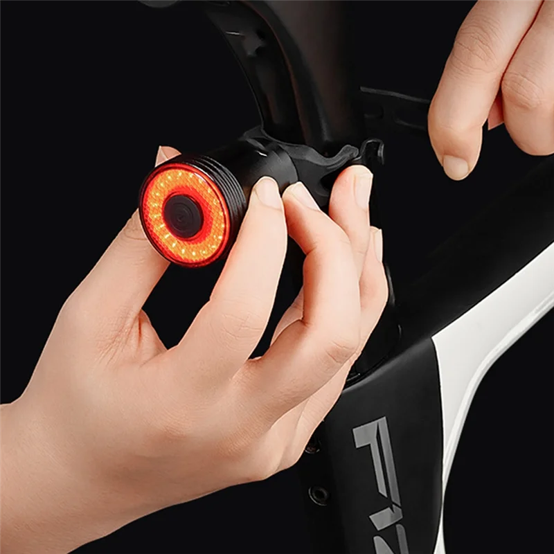 DIGIT-luz trasera de bicicleta, luces traseras de bicicleta con detección de freno para paseo nocturno, luces traseras LED de bicicleta tipo C recargables