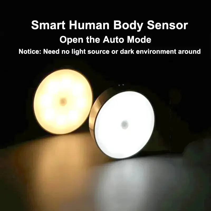 LED Smart Human Body Sensor Nachtlichter Notfall automatische Beleuchtung USB-Aufladung drahtlose magnetische Absaugung LED-Schrank Lichter